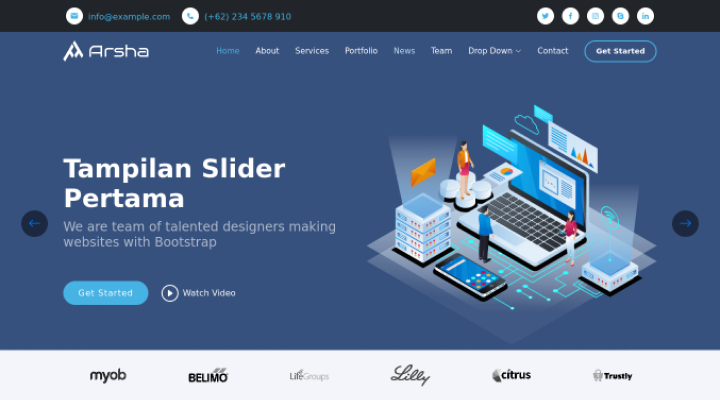 Arsha Landing Page