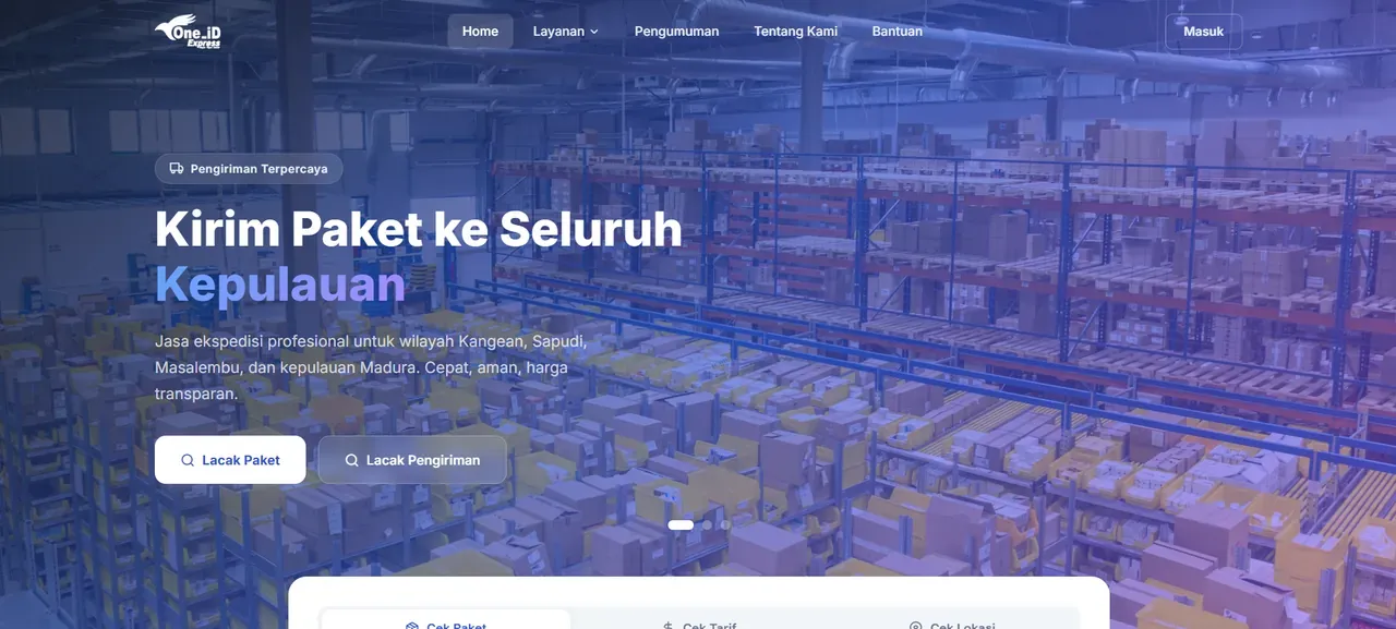 Tangkapan layar OneID Express