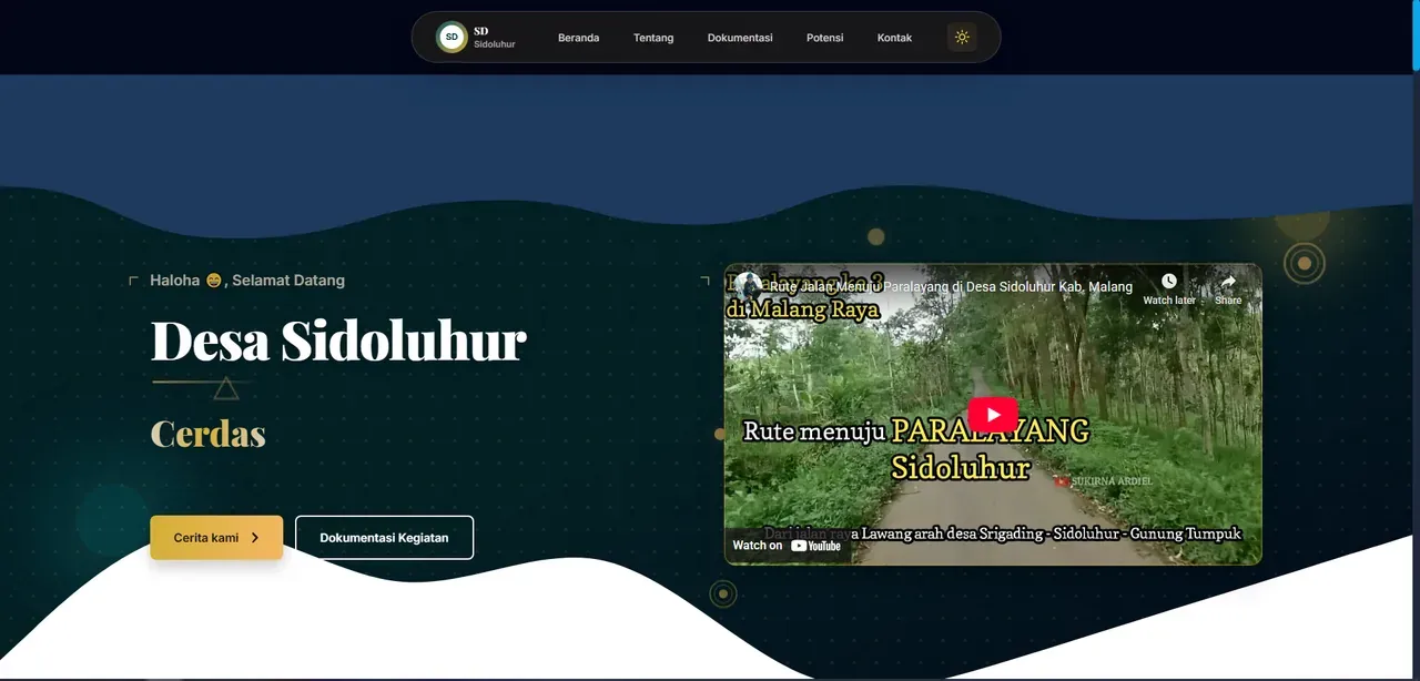 Tangkapan layar Sidoluhur Profile Remake